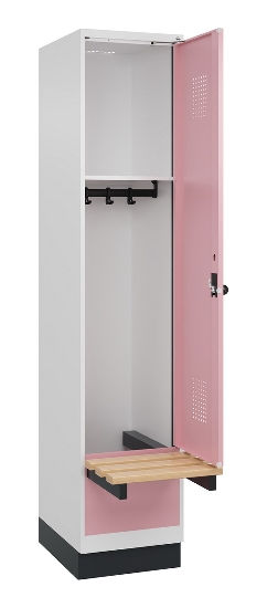 C+P Spind Evolo PLUS 049040-30 integrierte Bank 3 Abt.je 300mm Drehriegel (HxBxT) 1950x900x815mm 9016/6019