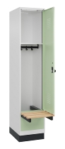 C+P Spind Evolo PLUS 049040-30 integrierte Bank 3 Abt.je 300mm Drehriegel (HxBxT) 1950x900x815mm 9016/6019