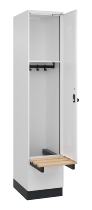 C+P Spind Evolo PLUS 049040-30 integrierte Bank 3 Abt.je 300mm Drehriegel (HxBxT) 1950x900x815mm 9016/6019