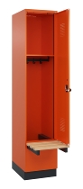 C+P Spind Evolo PLUS 049040-20 integrierte Bank 2 Abt.je 300mm Zylinder (HxBxT) 1950x600x815mm 3015/3015