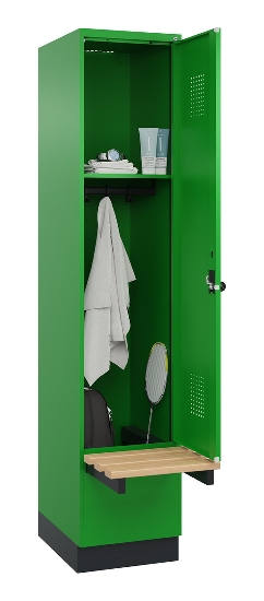 C+P Spind Evolo PLUS 049040-20 integrierte Bank 2 Abt.je 300mm Zylinder (HxBxT) 1950x600x815mm 3015/3015