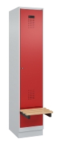 C+P Spind Evolo PLUS 049040-30 integrierte Bank 3 Abt.je 300mm Drehriegel (HxBxT) 1950x900x815mm 9016/6019