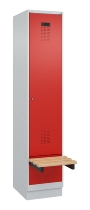C+P Spind Evolo PLUS 049040-30 integrierte Bank 3 Abt.je 300mm Drehriegel (HxBxT) 1950x900x815mm 9016/6019