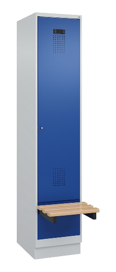 C+P Spind Evolo PLUS 049040-30 integrierte Bank 3 Abt.je 300mm Drehriegel (HxBxT) 1950x900x815mm 9016/6019