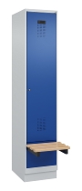 C+P Spind Evolo PLUS 049040-30 integrierte Bank 3 Abt.je 300mm Drehriegel (HxBxT) 1950x900x815mm 9016/6019