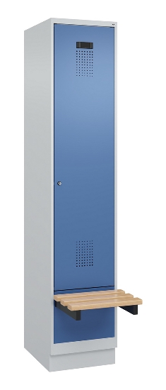 C+P Spind Evolo PLUS 049040-30 integrierte Bank 3 Abt.je 300mm Drehriegel (HxBxT) 1950x900x815mm 9016/6019
