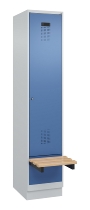 C+P Spind Evolo PLUS 049040-30 integrierte Bank 3 Abt.je 300mm Drehriegel (HxBxT) 1950x900x815mm 9016/6019