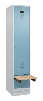 C+P Spind Evolo PLUS 049040-30 integrierte Bank 3 Abt.je 300mm Drehriegel (HxBxT) 1950x900x815mm 9016/6019