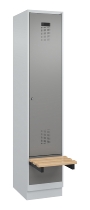 C+P Spind Evolo PLUS 049040-30 integrierte Bank 3 Abt.je 300mm Drehriegel (HxBxT) 1950x900x815mm 9016/6019