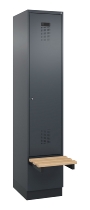 C+P Spind Evolo PLUS 049040-30 integrierte Bank 3 Abt.je 300mm Drehriegel (HxBxT) 1950x900x815mm 9016/6019