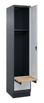 C+P Spind Evolo PLUS 049040-30 integrierte Bank 3 Abt.je 300mm Drehriegel (HxBxT) 1950x900x815mm 9016/6019