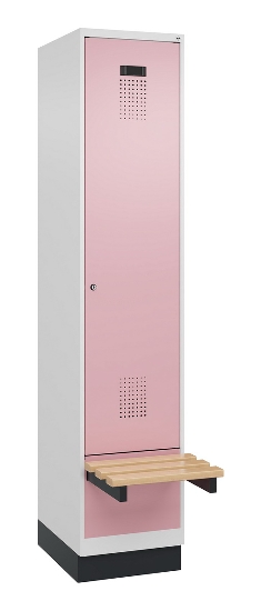 C+P Spind Evolo PLUS 049040-30 integrierte Bank 3 Abt.je 300mm Drehriegel (HxBxT) 1950x900x815mm 9016/6019
