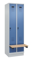 C+P Spind Evolo PLUS 049040-30 integrierte Bank 3 Abt.je 300mm Drehriegel (HxBxT) 1950x900x815mm 9016/6019