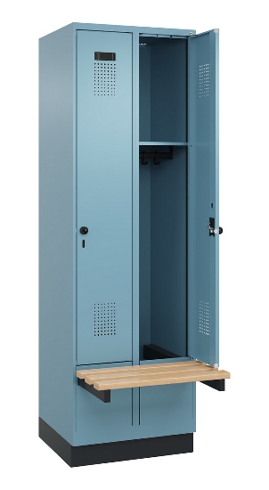 C+P Spind Evolo PLUS 049040-20 integrierte Bank 2 Abt.je 300mm Zylinder (HxBxT) 1950x600x815mm 3015/3015