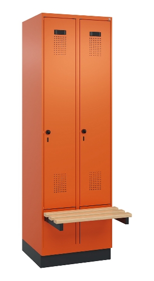 C+P Spind Evolo PLUS 049040-20 integrierte Bank 2 Abt.je 300mm Zylinder (HxBxT) 1950x600x815mm 3015/3015