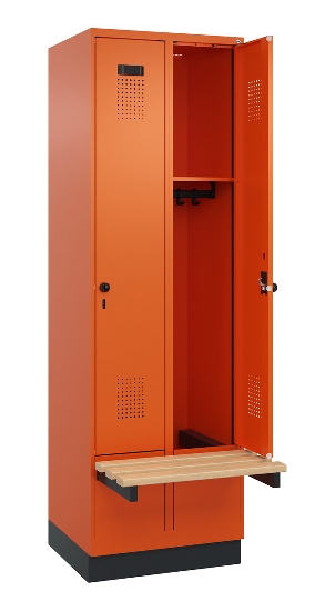 C+P Spind Evolo PLUS 049040-20 integrierte Bank 2 Abt.je 300mm Zylinder (HxBxT) 1950x600x815mm 3015/3015