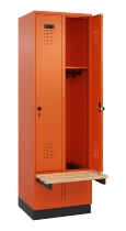C+P Spind Evolo PLUS 049040-20 integrierte Bank 2 Abt.je 300mm Zylinder (HxBxT) 1950x600x815mm 3015/3015