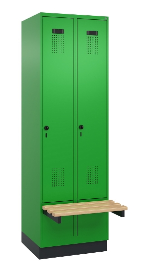 C+P Spind Evolo PLUS 049040-20 integrierte Bank 2 Abt.je 300mm Zylinder (HxBxT) 1950x600x815mm 3015/3015