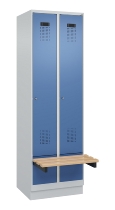 C+P Spind Evolo PLUS 049040-30 integrierte Bank 3 Abt.je 300mm Drehriegel (HxBxT) 1950x900x815mm 9016/6019