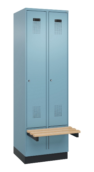 C+P Spind Evolo PLUS 049040-20 integrierte Bank 2 Abt.je 300mm Zylinder (HxBxT) 1950x600x815mm 3015/3015