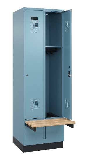 C+P Spind Evolo PLUS 049040-20 integrierte Bank 2 Abt.je 300mm Zylinder (HxBxT) 1950x600x815mm 3015/3015