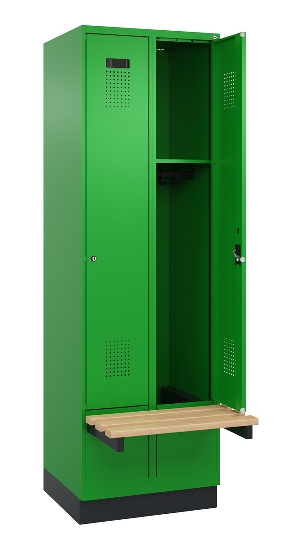 C+P Spind Evolo PLUS 049040-20 integrierte Bank 2 Abt.je 300mm Zylinder (HxBxT) 1950x600x815mm 3015/3015