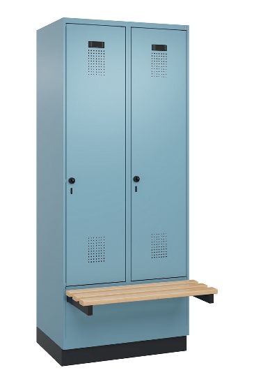C+P Spind Evolo PLUS 049040-20 integrierte Bank 2 Abt.je 300mm Zylinder (HxBxT) 1950x600x815mm 3015/3015