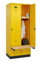 C+P Spind Evolo PLUS 049040-20 integrierte Bank 2 Abt.je 300mm Zylinder (HxBxT) 1950x600x815mm 3015/3015