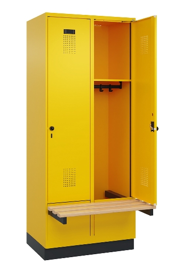 C+P Spind Evolo PLUS 049040-20 integrierte Bank 2 Abt.je 300mm Zylinder (HxBxT) 1950x600x815mm 3015/3015
