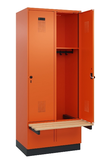 C+P Spind Evolo PLUS 049040-20 integrierte Bank 2 Abt.je 300mm Zylinder (HxBxT) 1950x600x815mm 3015/3015