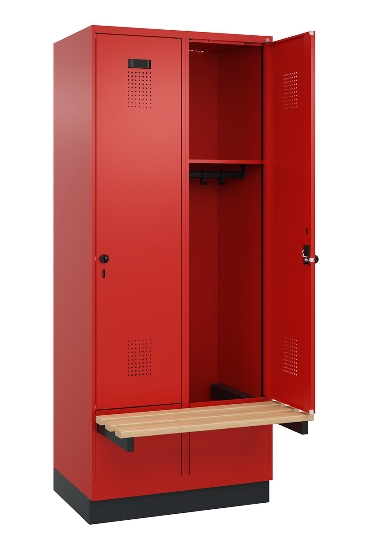 C+P Spind Evolo PLUS 049040-20 integrierte Bank 2 Abt.je 300mm Zylinder (HxBxT) 1950x600x815mm 3015/3015