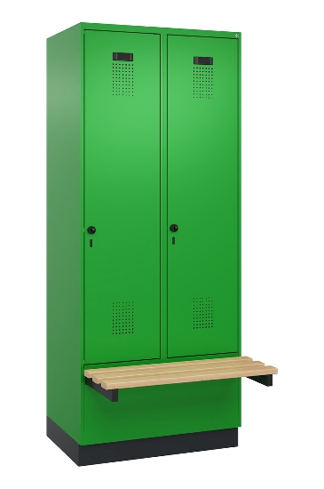 C+P Spind Evolo PLUS 049040-20 integrierte Bank 2 Abt.je 300mm Zylinder (HxBxT) 1950x600x815mm 3015/3015