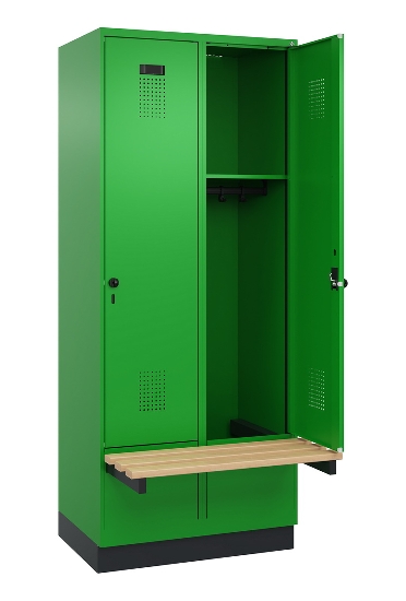 C+P Spind Evolo PLUS 049040-20 integrierte Bank 2 Abt.je 300mm Zylinder (HxBxT) 1950x600x815mm 3015/3015