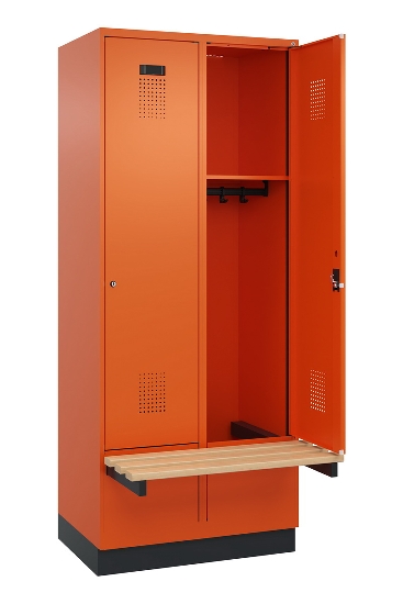 C+P Spind Evolo PLUS 049040-20 integrierte Bank 2 Abt.je 300mm Zylinder (HxBxT) 1950x600x815mm 3015/3015