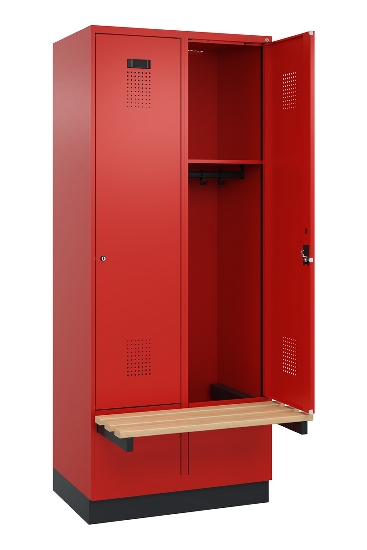 C+P Spind Evolo PLUS 049040-20 integrierte Bank 2 Abt.je 300mm Zylinder (HxBxT) 1950x600x815mm 3015/3015