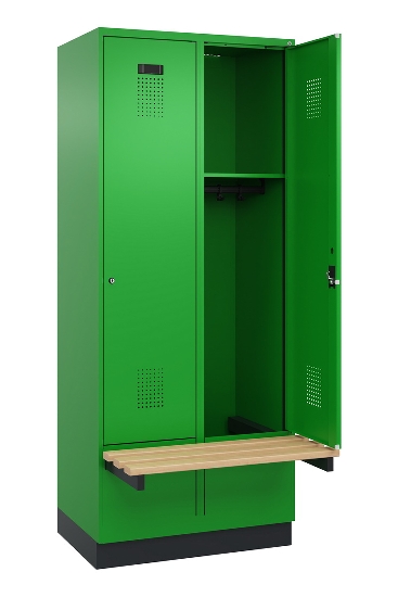C+P Spind Evolo PLUS 049040-20 integrierte Bank 2 Abt.je 300mm Zylinder (HxBxT) 1950x600x815mm 3015/3015