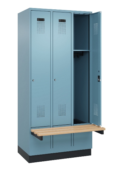 C+P Spind Evolo PLUS 049040-20 integrierte Bank 2 Abt.je 300mm Zylinder (HxBxT) 1950x600x815mm 3015/3015