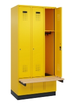 C+P Spind Evolo PLUS 049040-20 integrierte Bank 2 Abt.je 300mm Zylinder (HxBxT) 1950x600x815mm 3015/3015