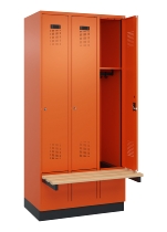 C+P Spind Evolo PLUS 049040-20 integrierte Bank 2 Abt.je 300mm Zylinder (HxBxT) 1950x600x815mm 3015/3015