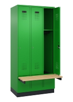 C+P Spind Evolo PLUS 049040-20 integrierte Bank 2 Abt.je 300mm Zylinder (HxBxT) 1950x600x815mm 3015/3015