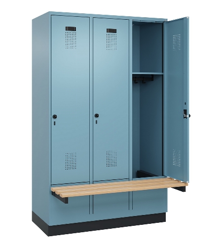 C+P Spind Evolo PLUS 049040-20 integrierte Bank 2 Abt.je 300mm Zylinder (HxBxT) 1950x600x815mm 3015/3015