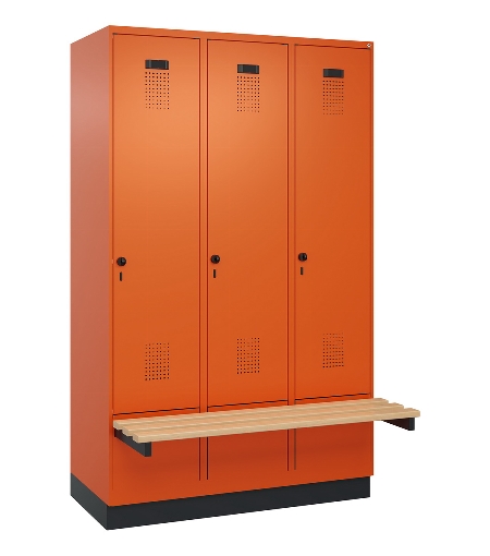 C+P Spind Evolo PLUS 049040-20 integrierte Bank 2 Abt.je 300mm Zylinder (HxBxT) 1950x600x815mm 3015/3015