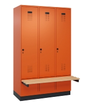 C+P Spind Evolo PLUS 049040-20 integrierte Bank 2 Abt.je 300mm Zylinder (HxBxT) 1950x600x815mm 3015/3015