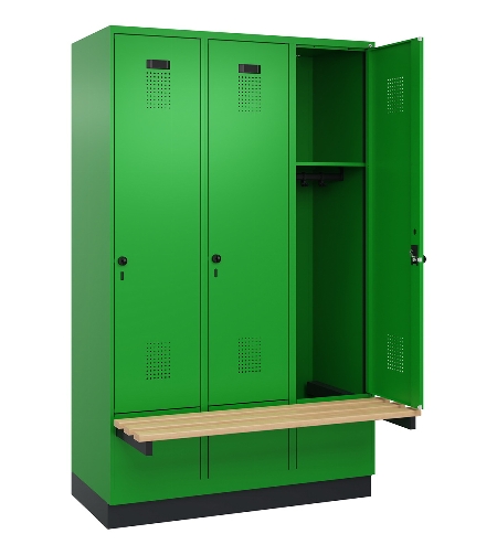 C+P Spind Evolo PLUS 049040-20 integrierte Bank 2 Abt.je 300mm Zylinder (HxBxT) 1950x600x815mm 3015/3015