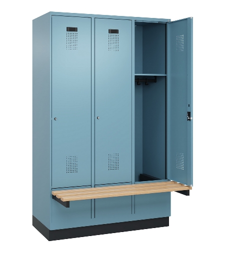 C+P Spind Evolo PLUS 049040-20 integrierte Bank 2 Abt.je 300mm Zylinder (HxBxT) 1950x600x815mm 3015/3015