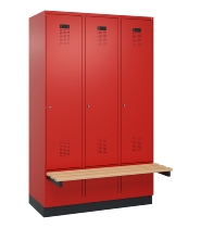 C+P Spind Evolo PLUS 049040-20 integrierte Bank 2 Abt.je 300mm Zylinder (HxBxT) 1950x600x815mm 3015/3015