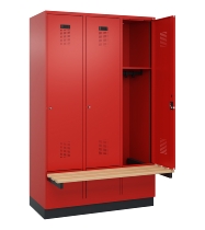 C+P Spind Evolo PLUS 049040-20 integrierte Bank 2 Abt.je 300mm Zylinder (HxBxT) 1950x600x815mm 3015/3015