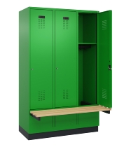 C+P Spind Evolo PLUS 049040-20 integrierte Bank 2 Abt.je 300mm Zylinder (HxBxT) 1950x600x815mm 3015/3015