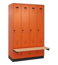 C+P Spind Evolo PLUS 049040-20 integrierte Bank 2 Abt.je 300mm Zylinder (HxBxT) 1950x600x815mm 3015/3015