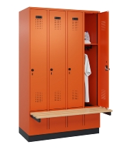 C+P Spind Evolo PLUS 049040-20 integrierte Bank 2 Abt.je 300mm Zylinder (HxBxT) 1950x600x815mm 3015/3015
